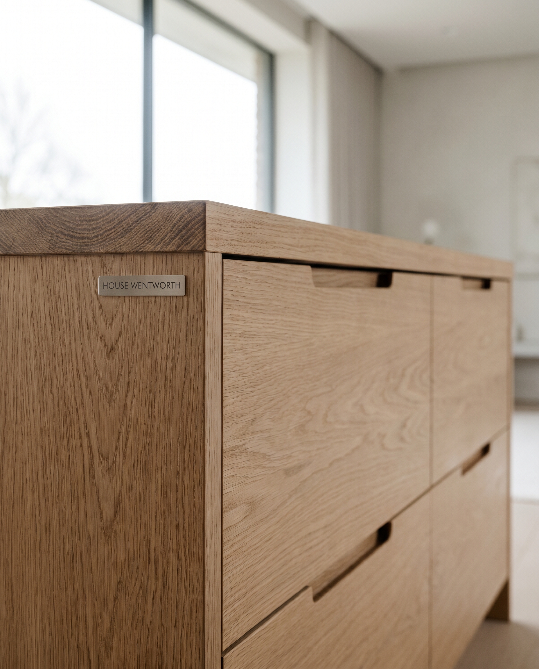 The joinery wall in the kitchen